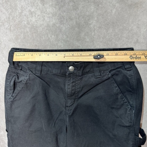 Carhartt Women's Rugged Flex Loose Fit Canvas Work Pants 4 Reg BN2080-W Black - Picture 9 of 13
